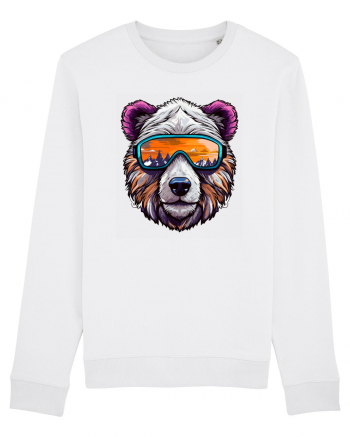 Snowboarding bear White