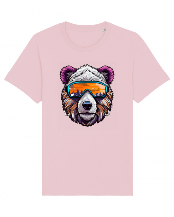 Snowboarding bear Cotton Pink