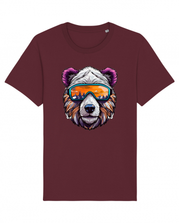 Snowboarding bear Burgundy