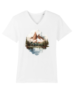 Dolomites Mountains Tricou mânecă scurtă guler V Bărbat Presenter