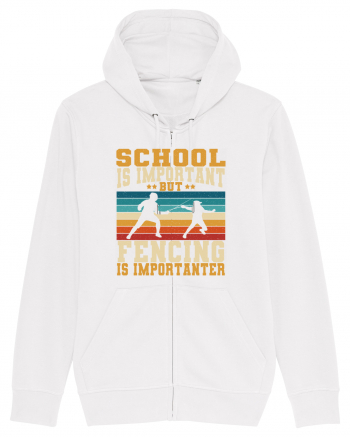School Is Important But Fencing Is Importanter Grunge Style White