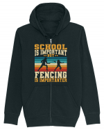 School Is Important But Fencing Is Importanter Grunge Style Hanorac cu fermoar Unisex Connector