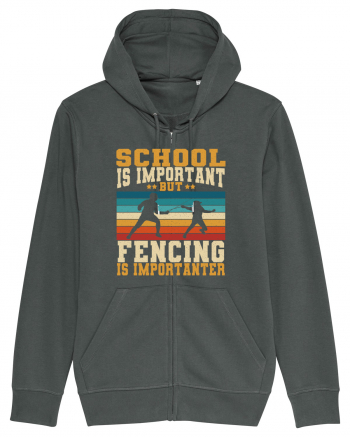 School Is Important But Fencing Is Importanter Grunge Style Anthracite