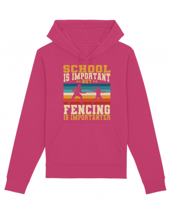 School Is Important But Fencing Is Importanter Grunge Style Raspberry