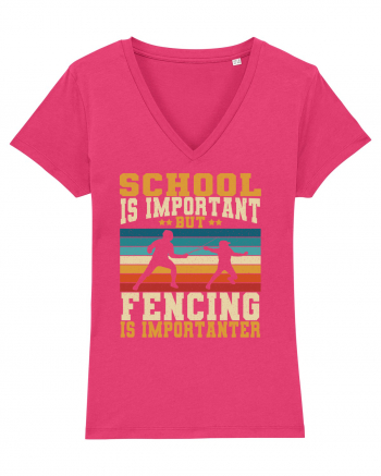 School Is Important But Fencing Is Importanter Grunge Style Raspberry