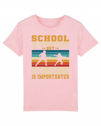 School Is Important But Fencing Is Importanter Grunge Style Cotton Pink