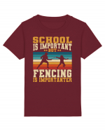 School Is Important But Fencing Is Importanter Grunge Style Tricou mânecă scurtă  Copii Mini Creator