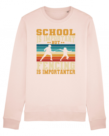 School Is Important But Fencing Is Importanter Grunge Style Candy Pink