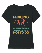 Fencing Do Everything Your Parents Told You No To Do Tricou mânecă scurtă guler larg fitted Damă Expresser