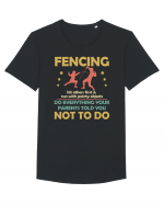 Fencing Do Everything Your Parents Told You No To Do Tricou mânecă scurtă guler larg Bărbat Skater