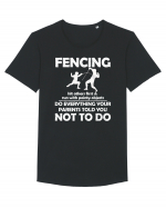 Fencing Do Everything Your Parents Told You No To Do Grunge Style Tricou mânecă scurtă guler larg Bărbat Skater