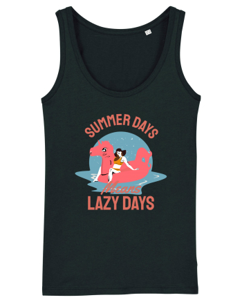 Summer Days Means Lazy Days Black