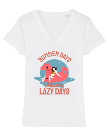 Summer Days Means Lazy Days White
