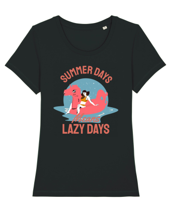 Summer Days Means Lazy Days Black