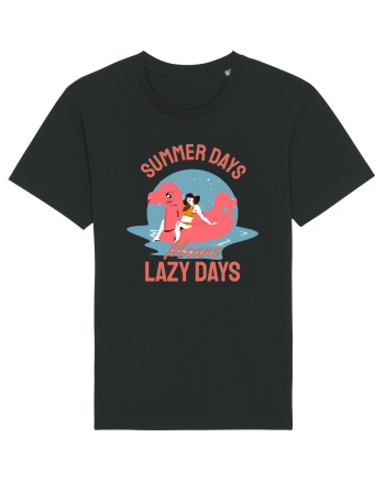 Summer Days Means Lazy Days Black