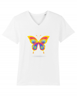 Butterfly Colors Tricou mânecă scurtă guler V Bărbat Presenter