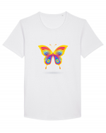 Butterfly Colors Tricou mânecă scurtă guler larg Bărbat Skater