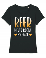 Beer never broke my heart Tricou mânecă scurtă guler larg fitted Damă Expresser