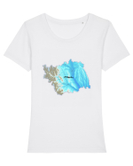 Bacău County Map Tricou mânecă scurtă guler larg fitted Damă Expresser