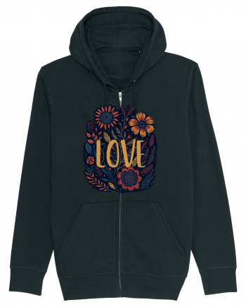 Love - flori boho Black