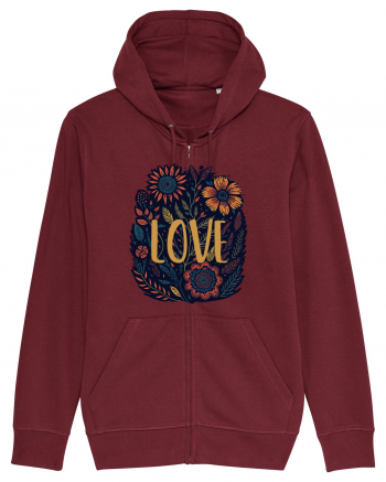 Love - flori boho Burgundy