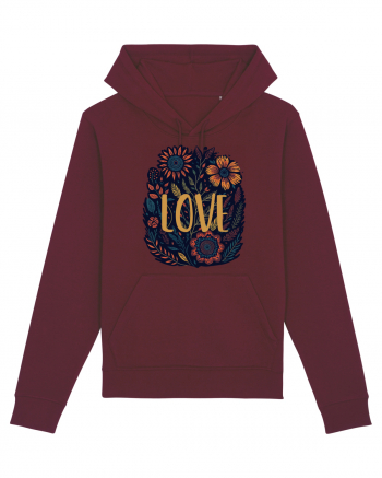 Love - flori boho Burgundy