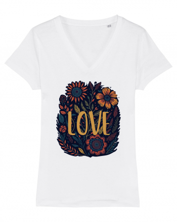 Love - flori boho White