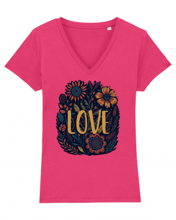 Love - flori boho Raspberry