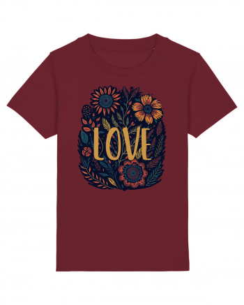 Love - flori boho Burgundy
