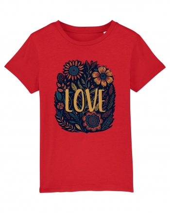 Love - flori boho Red