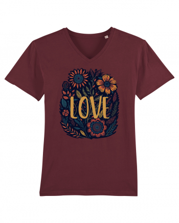 Love - flori boho Burgundy