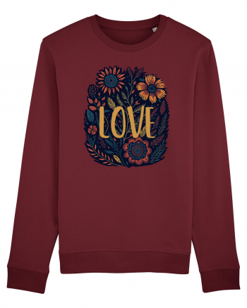 Love - flori boho Burgundy