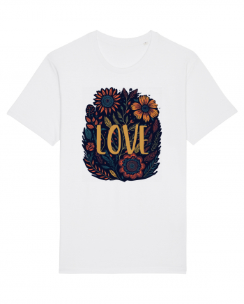 Love - flori boho White