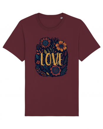 Love - flori boho Burgundy
