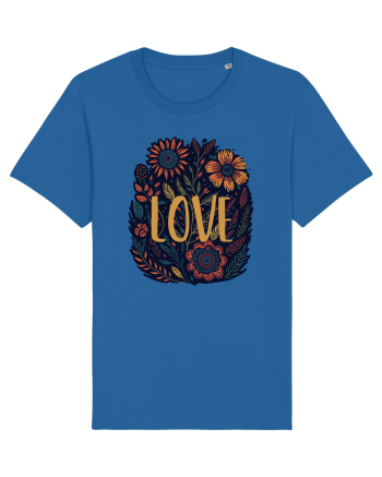 Love - flori boho Royal Blue