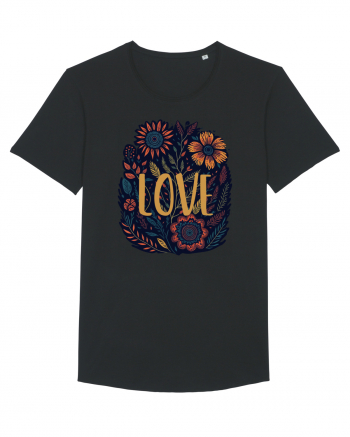 Love - flori boho Black