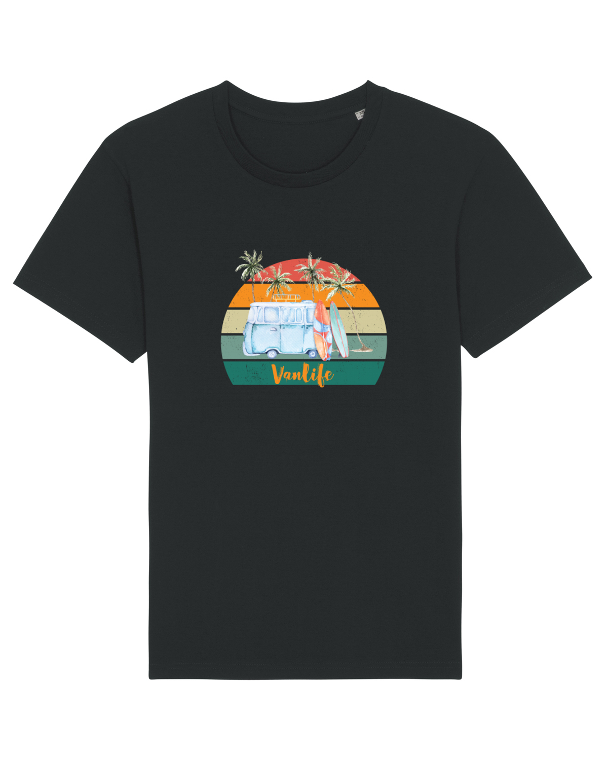 Tricou mânecă scurtă Unisex Rocker Black