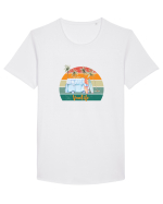 Vanlife Beach Tricou mânecă scurtă guler larg Bărbat Skater