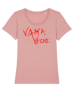 Vama Veche Red Tricou mânecă scurtă guler larg fitted Damă Expresser