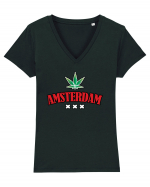 Amsterdam Tricou mânecă scurtă guler V Damă Evoker