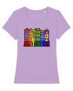 Amsterdam Tricou mânecă scurtă guler larg fitted Damă Expresser