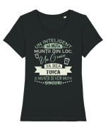 I love țuică Tricou mânecă scurtă guler larg fitted Damă Expresser