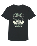 I love țuică Tricou mânecă scurtă guler larg Bărbat Skater