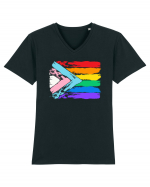 Pride Vintage Flag Tricou mânecă scurtă guler V Bărbat Presenter