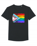 Pride Vintage Flag Tricou mânecă scurtă guler larg Bărbat Skater