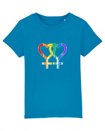 Lesbian Vintage Hearts Symbol Azur