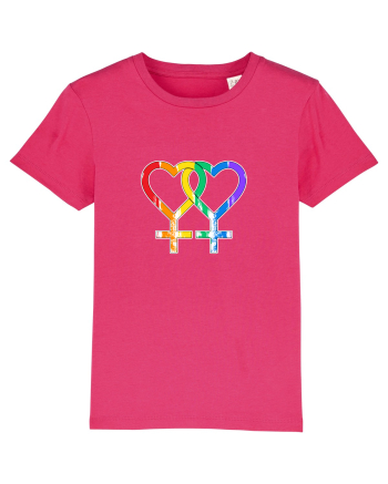Lesbian Vintage Hearts Symbol Raspberry