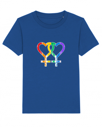 Lesbian Vintage Hearts Symbol Majorelle Blue