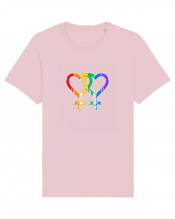 Lesbian Vintage Hearts Symbol Cotton Pink