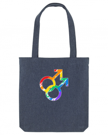 Gay Vintage Hearts Symbol Midnight Blue